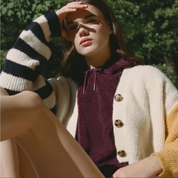 Urban Outfitters Teddy Cropped Hoodie - Picture 4 of 8